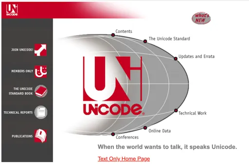 Old Unicode Website